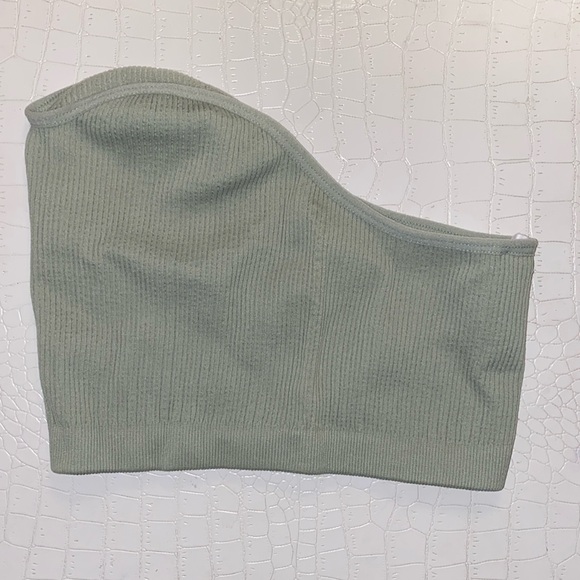 Cotton On XS Mint Green Strapless Bandeau Top with Bustier Style - Picture 6 of 7